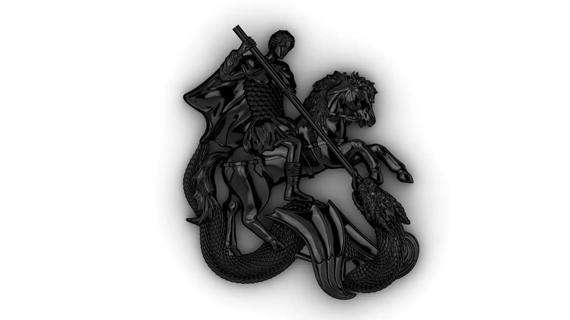 saint george 3D print model_0