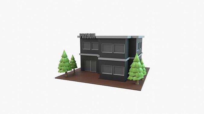 Prison 3D Illustration 3D model