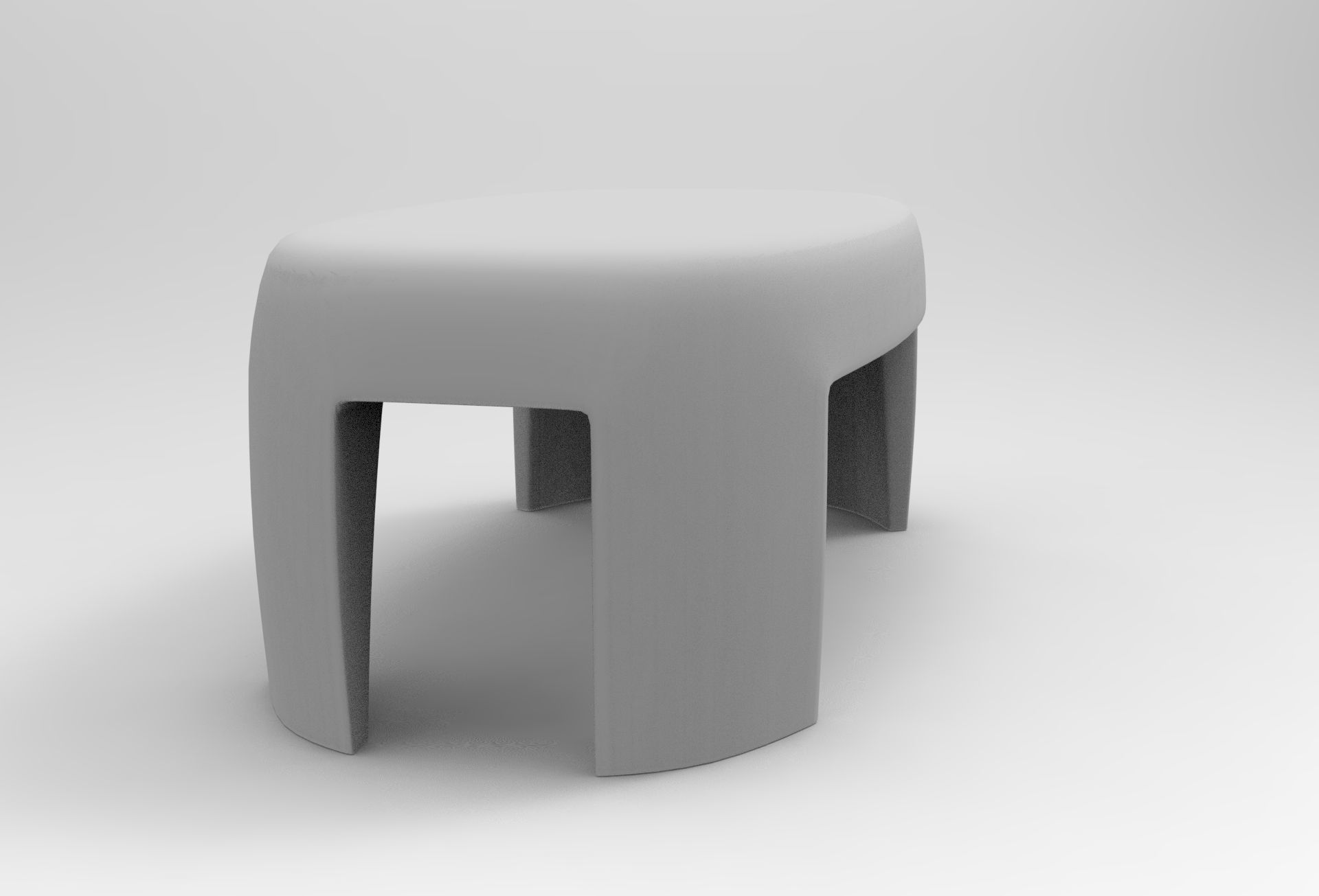 Lea Coffee Table Low-poly 3D model_8