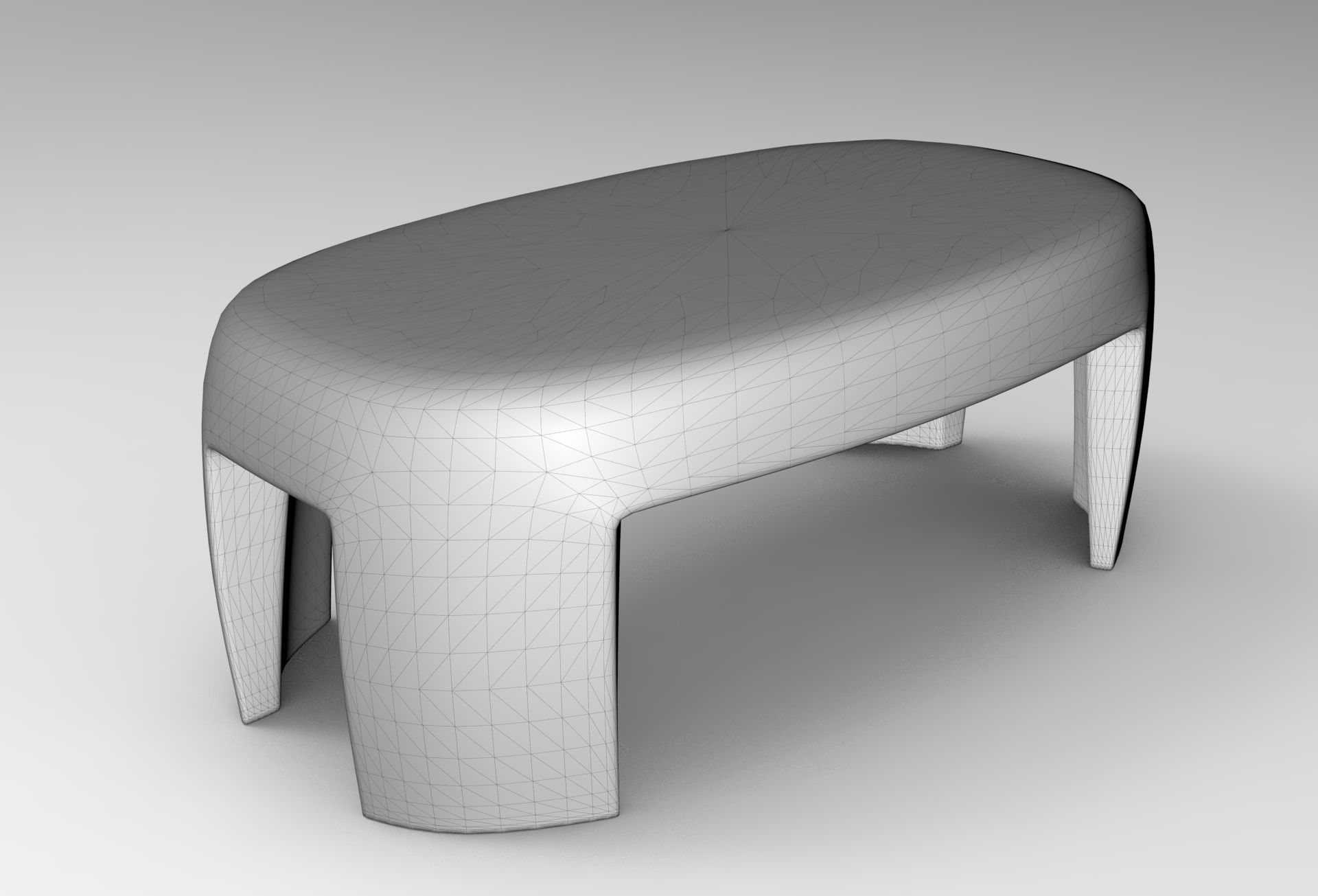 Lea Coffee Table Low-poly 3D model_5