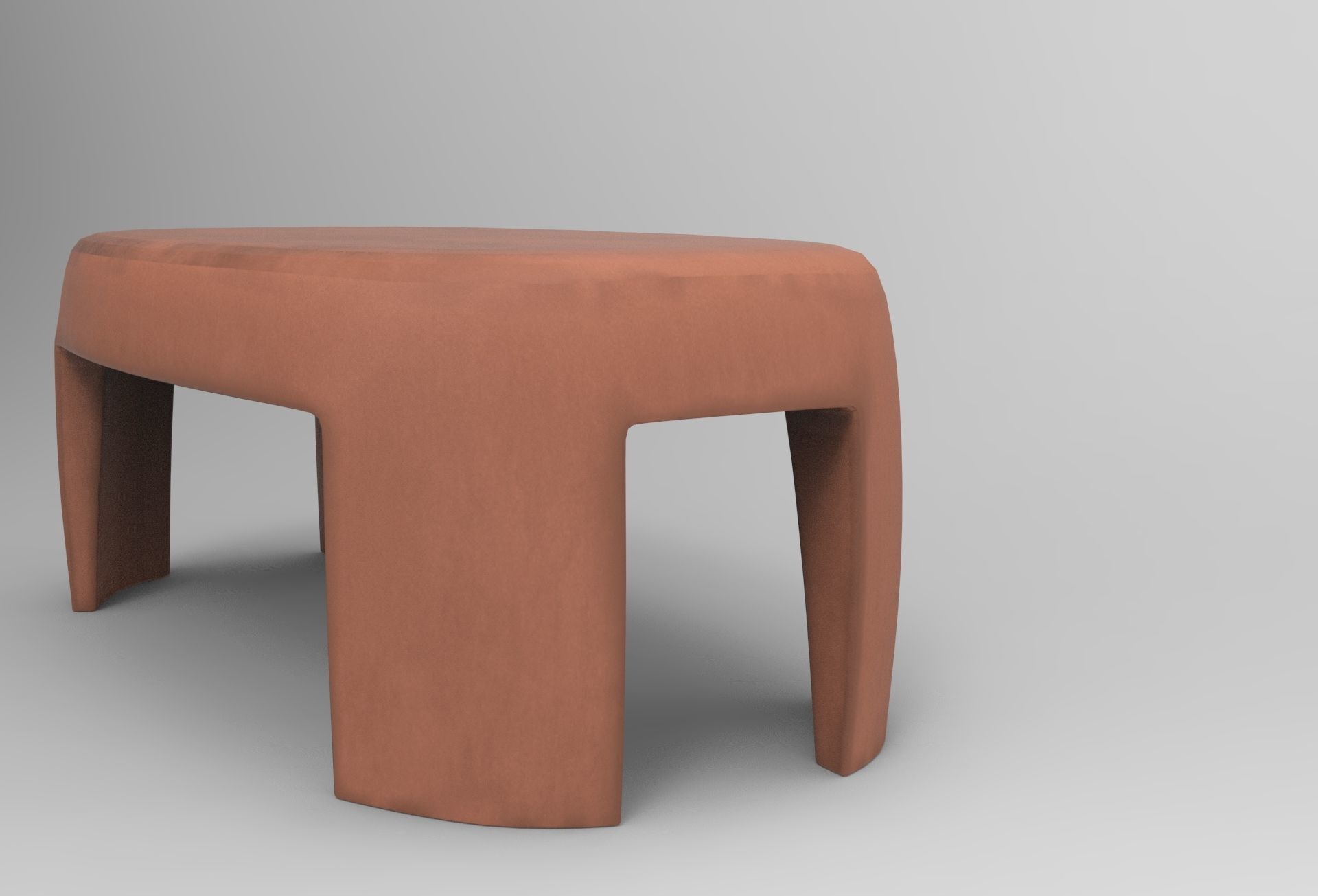 Lea Coffee Table Low-poly 3D model_1