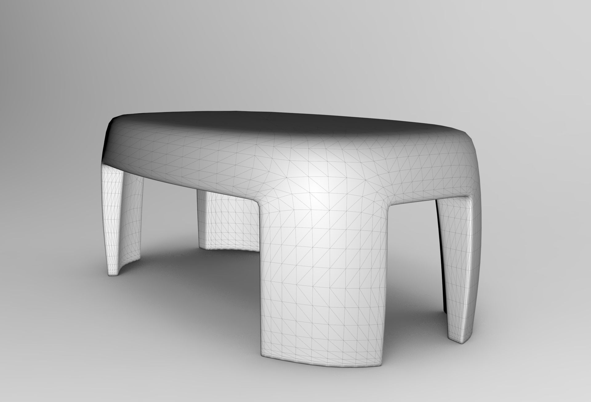 Lea Coffee Table Low-poly 3D model_6