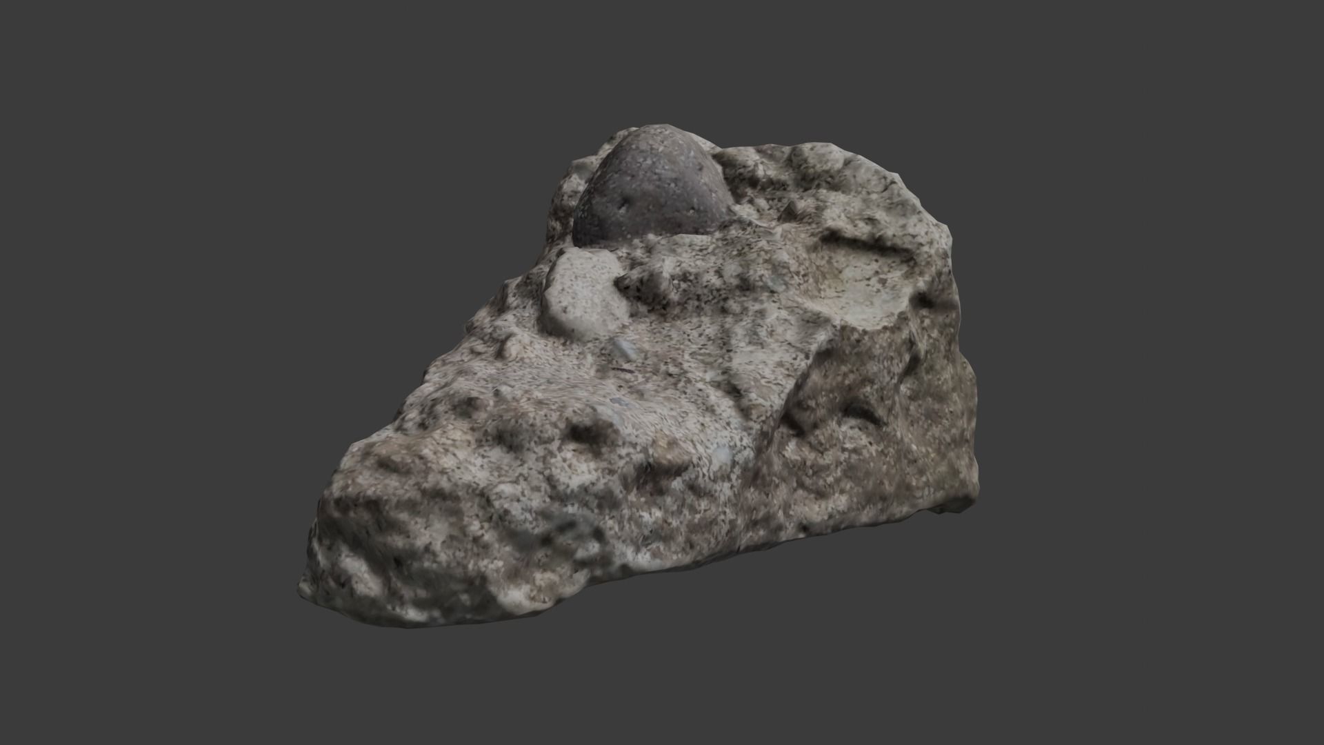 Small Rock01 Free low-poly 3D model_2