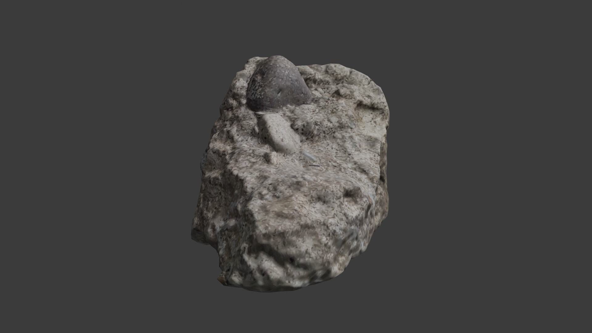 Small Rock01 Free low-poly 3D model_1
