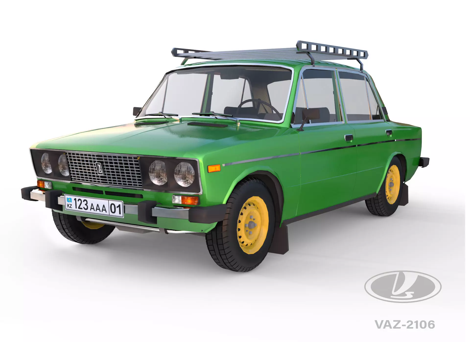 VAZ 2106 Low-poly 3D model