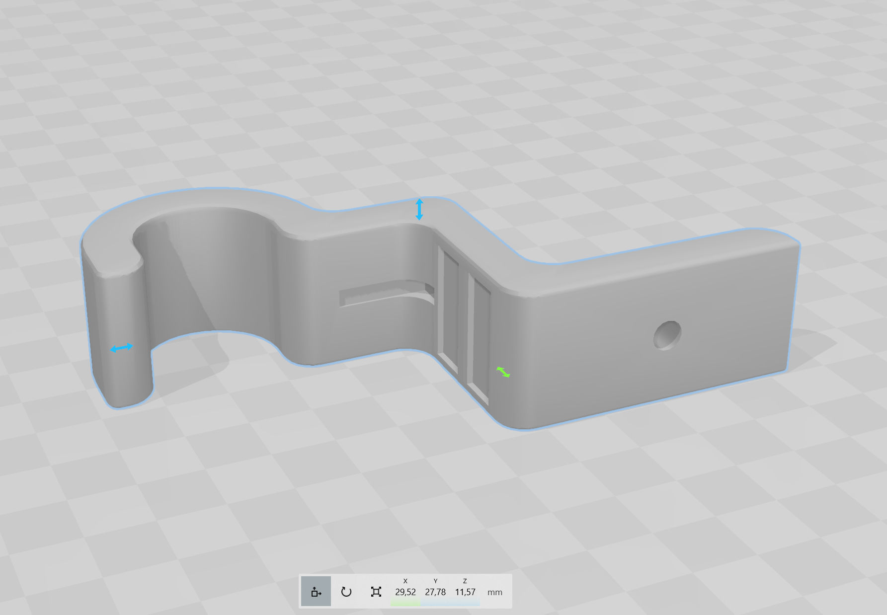 Ceiling Curtain rod holder 3D print model_6