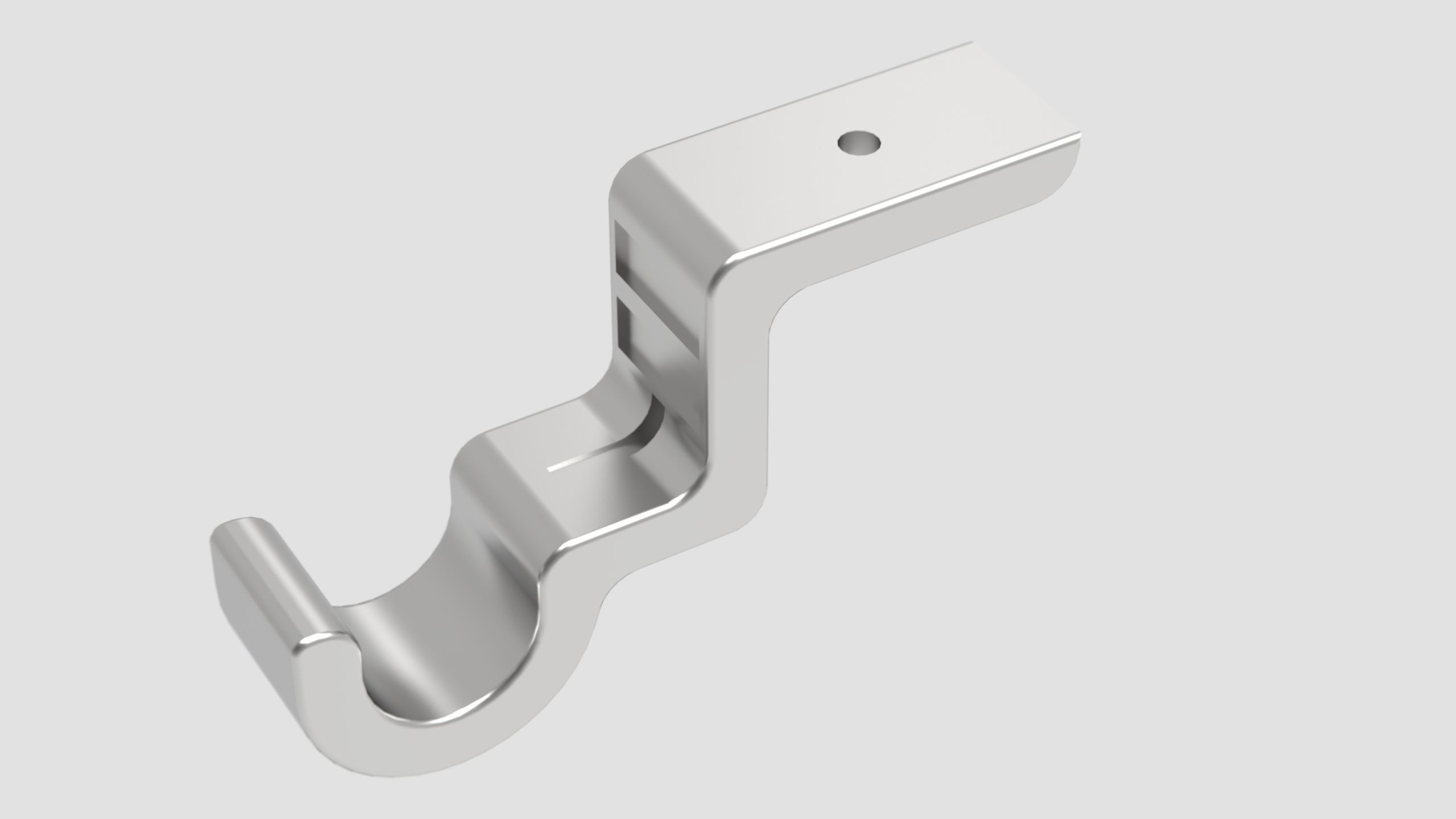 Ceiling Curtain rod holder 3D print model_4