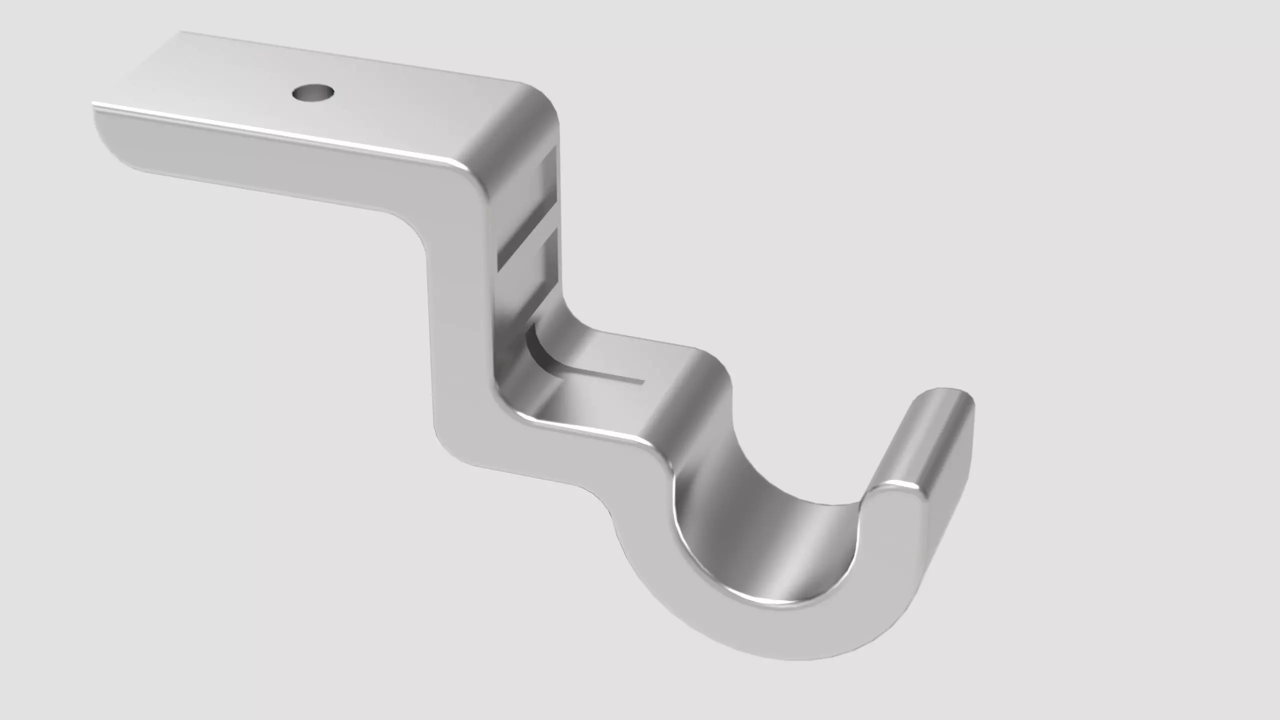 Ceiling Curtain rod holder 3D print model_0