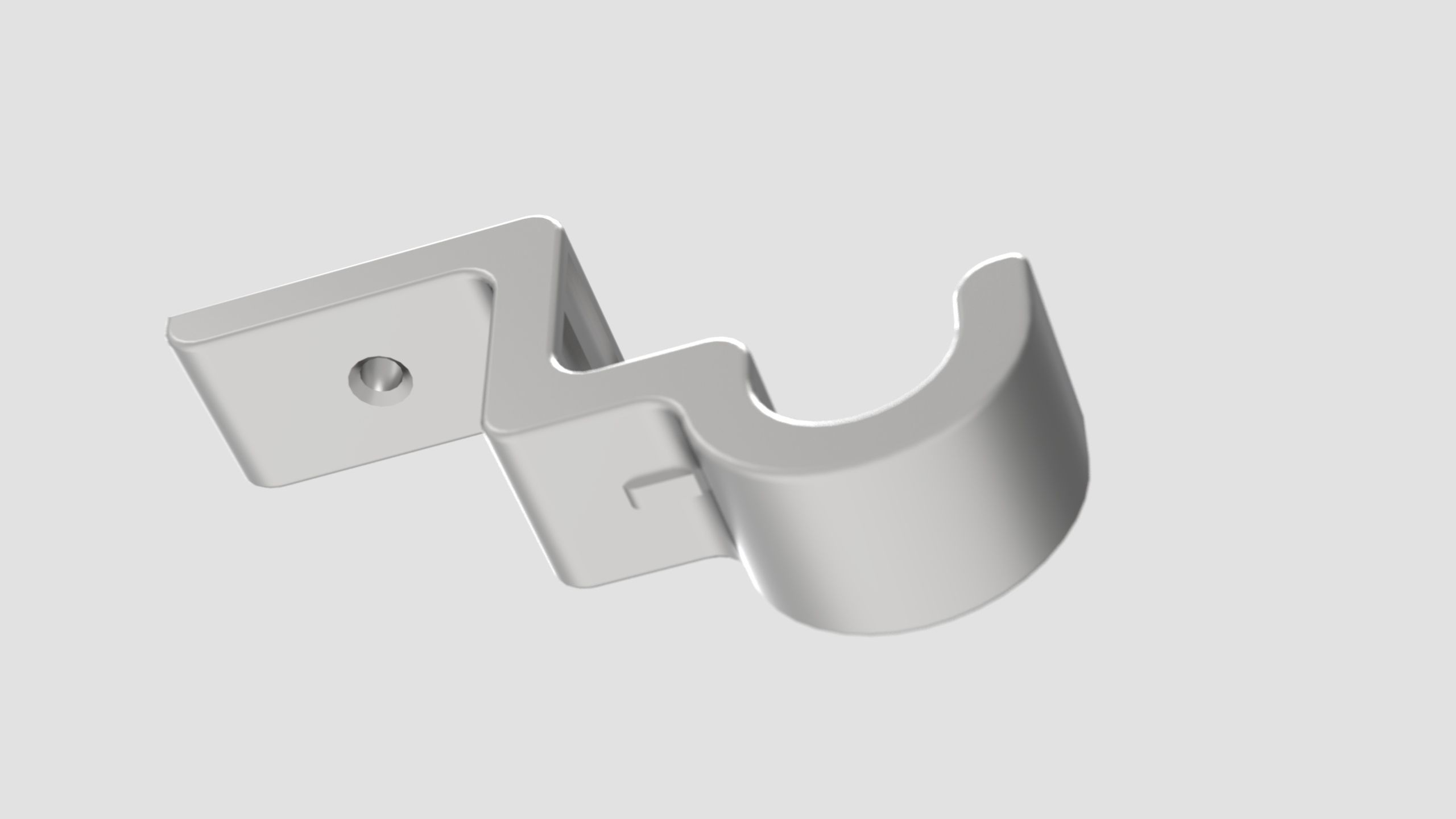 Ceiling Curtain rod holder 3D print model_5