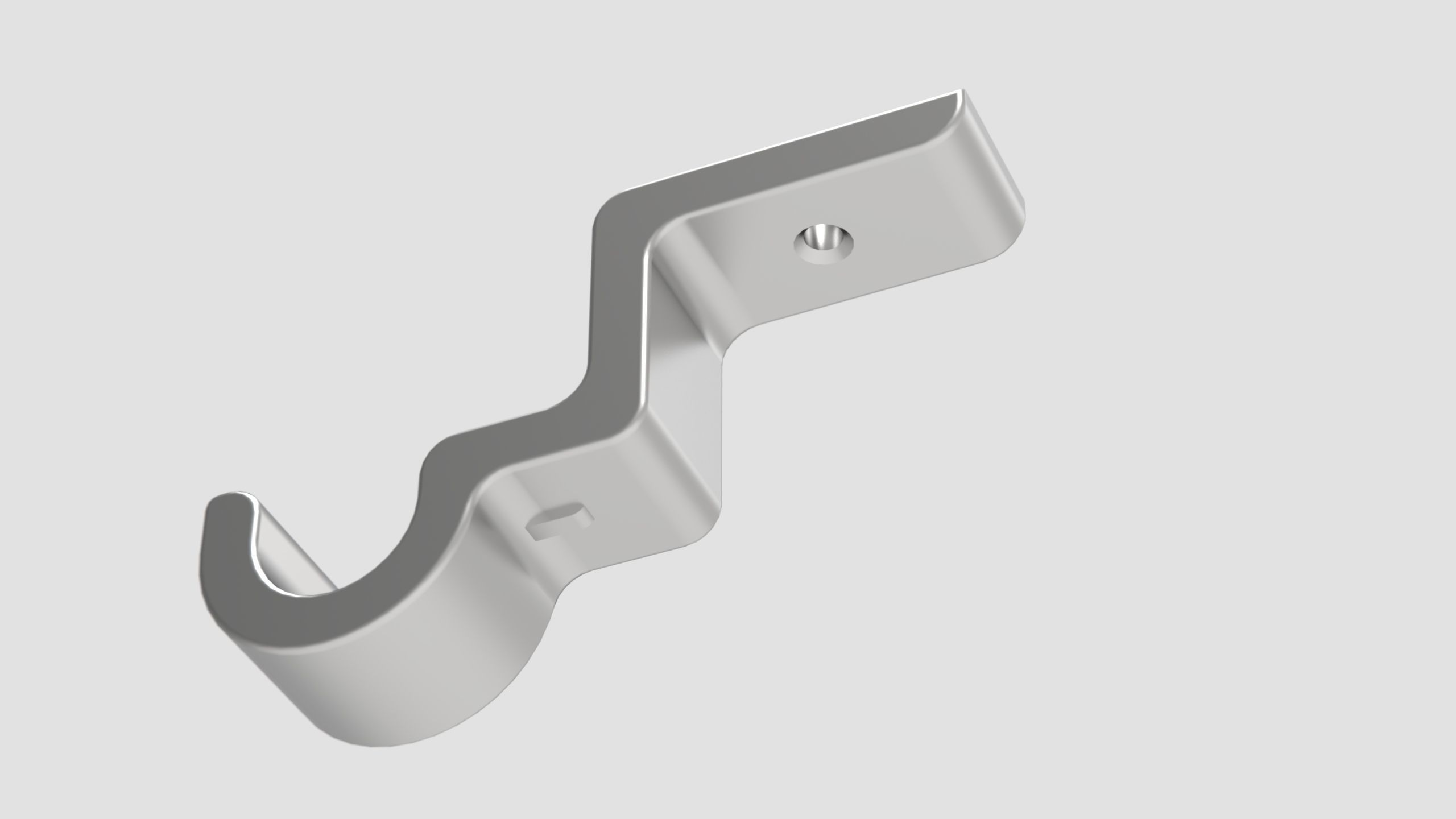 Ceiling Curtain rod holder 3D print model_3