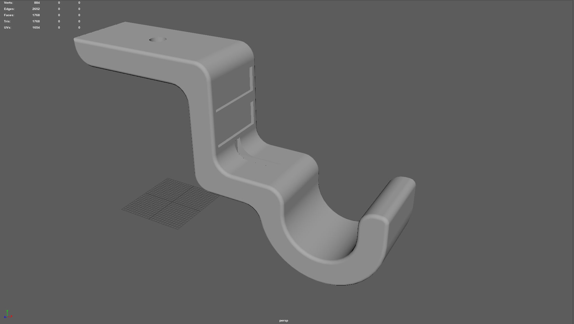 Ceiling Curtain rod holder 3D print model_9