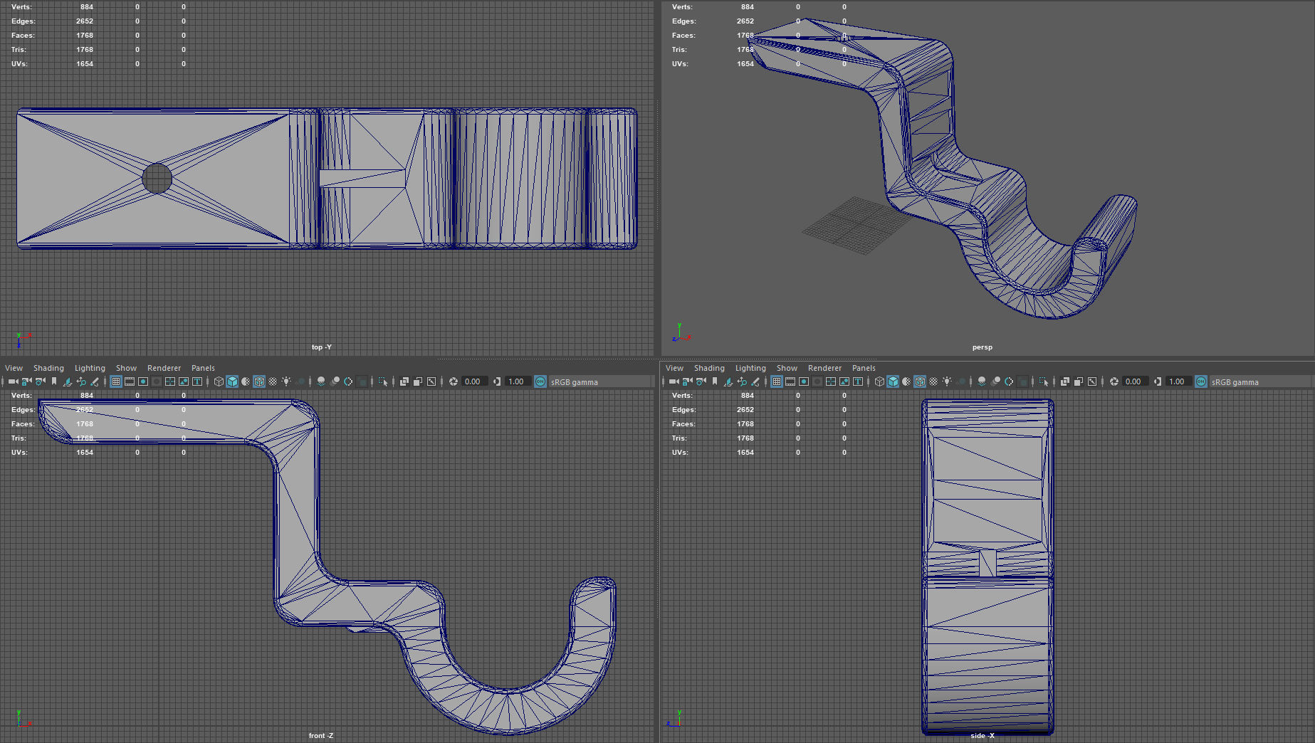 Ceiling Curtain rod holder 3D print model_11
