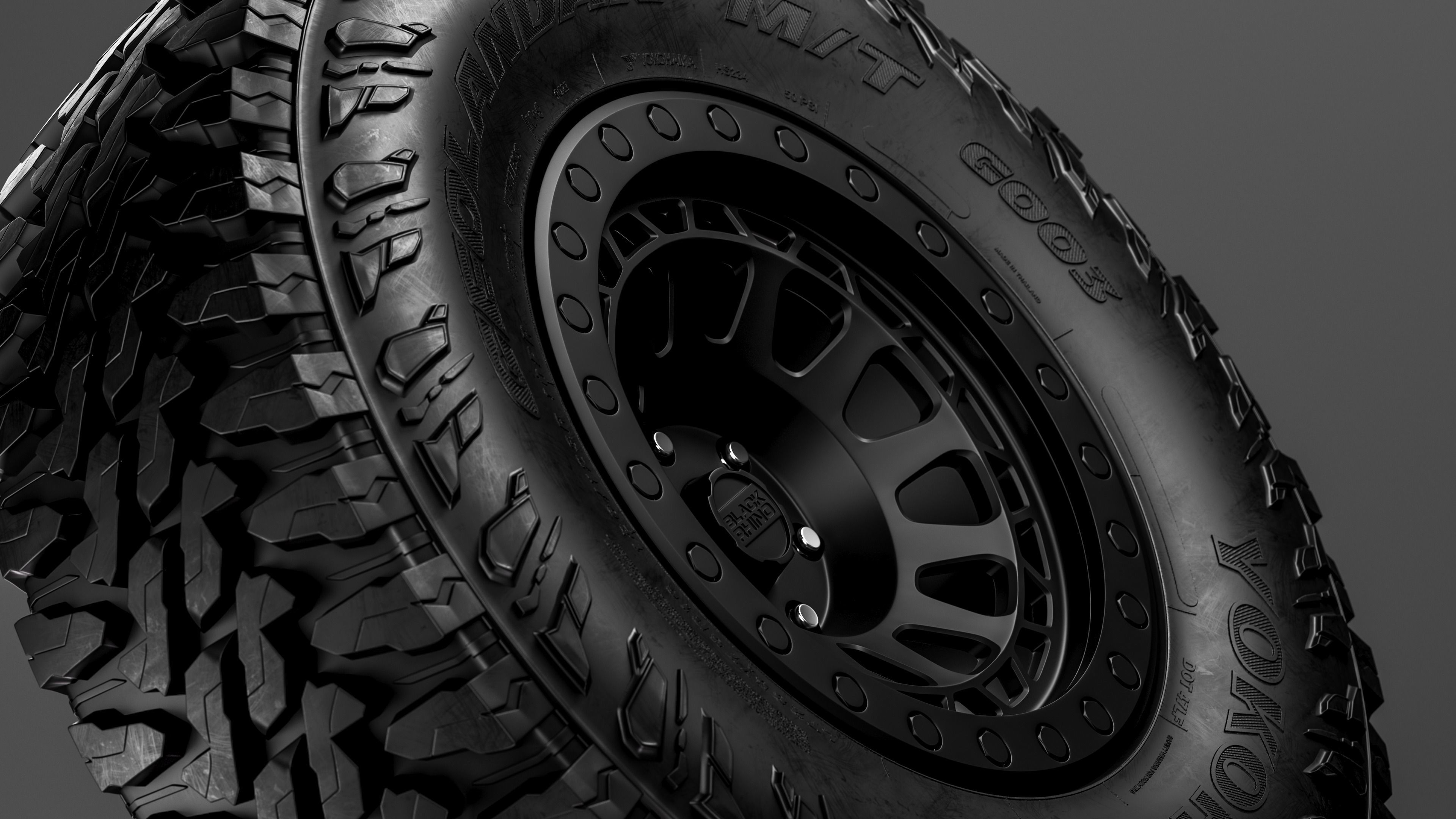 Yokohama Geolander MT G003 Offroad Tire 3D model_3