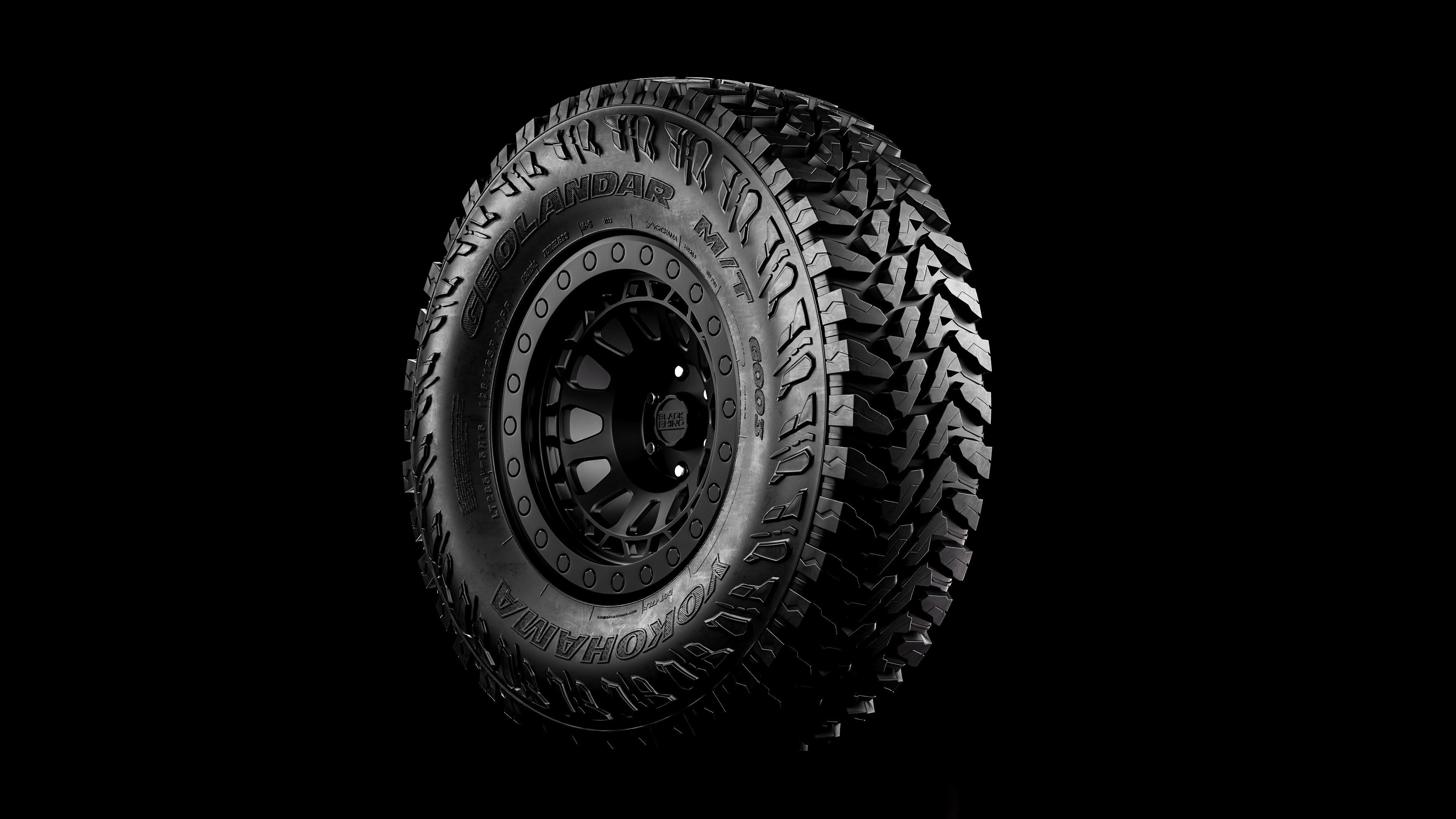 Yokohama Geolander MT G003 Offroad Tire 3D model_2