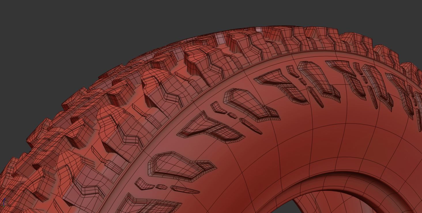 Yokohama Geolander MT G003 Offroad Tire 3D model_5