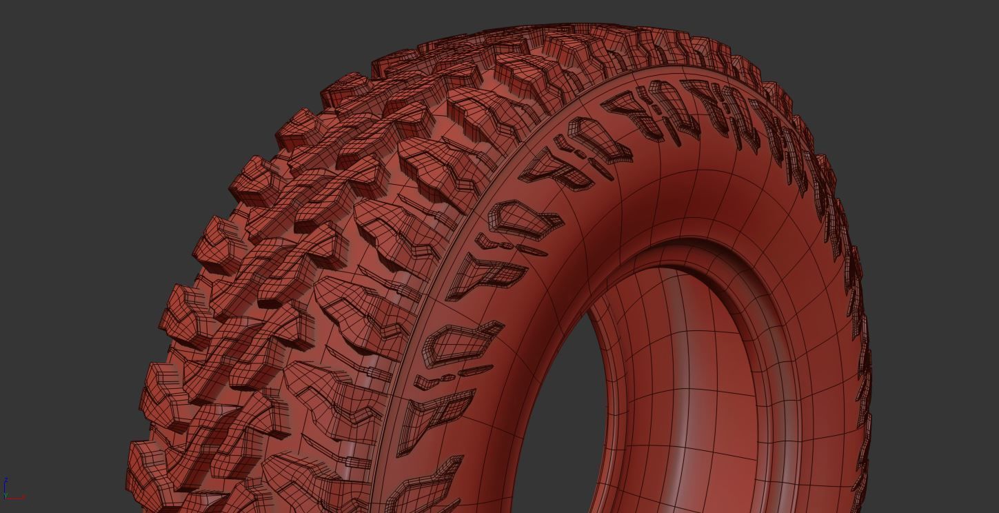 Yokohama Geolander MT G003 Offroad Tire 3D model_4