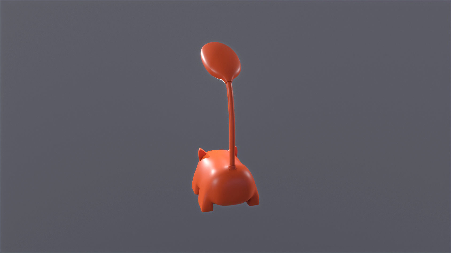 Fox Desk Lamp Cute Low-poly 3D model_4