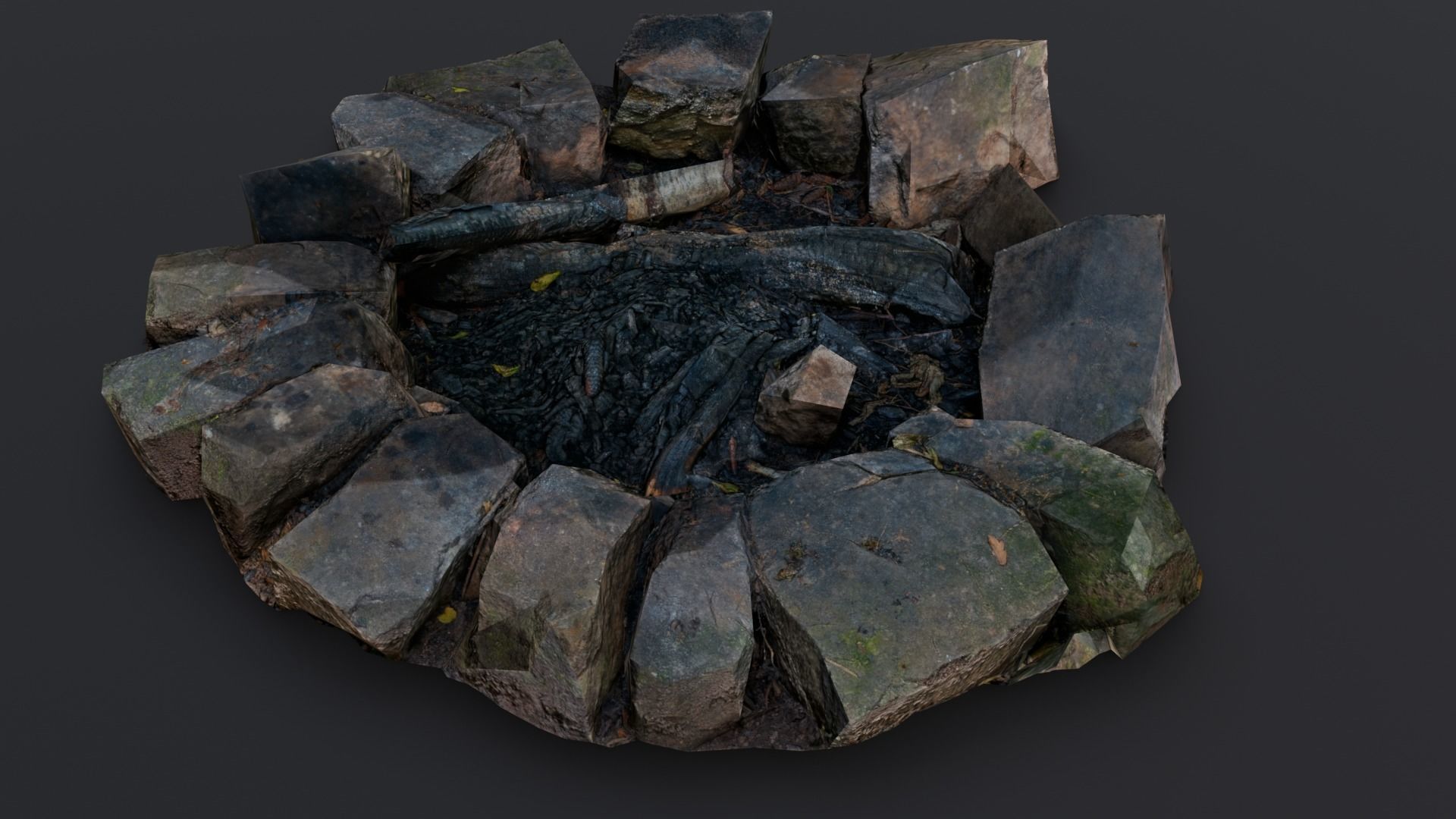Fire Pit 3D Model Low-poly 3D model_13