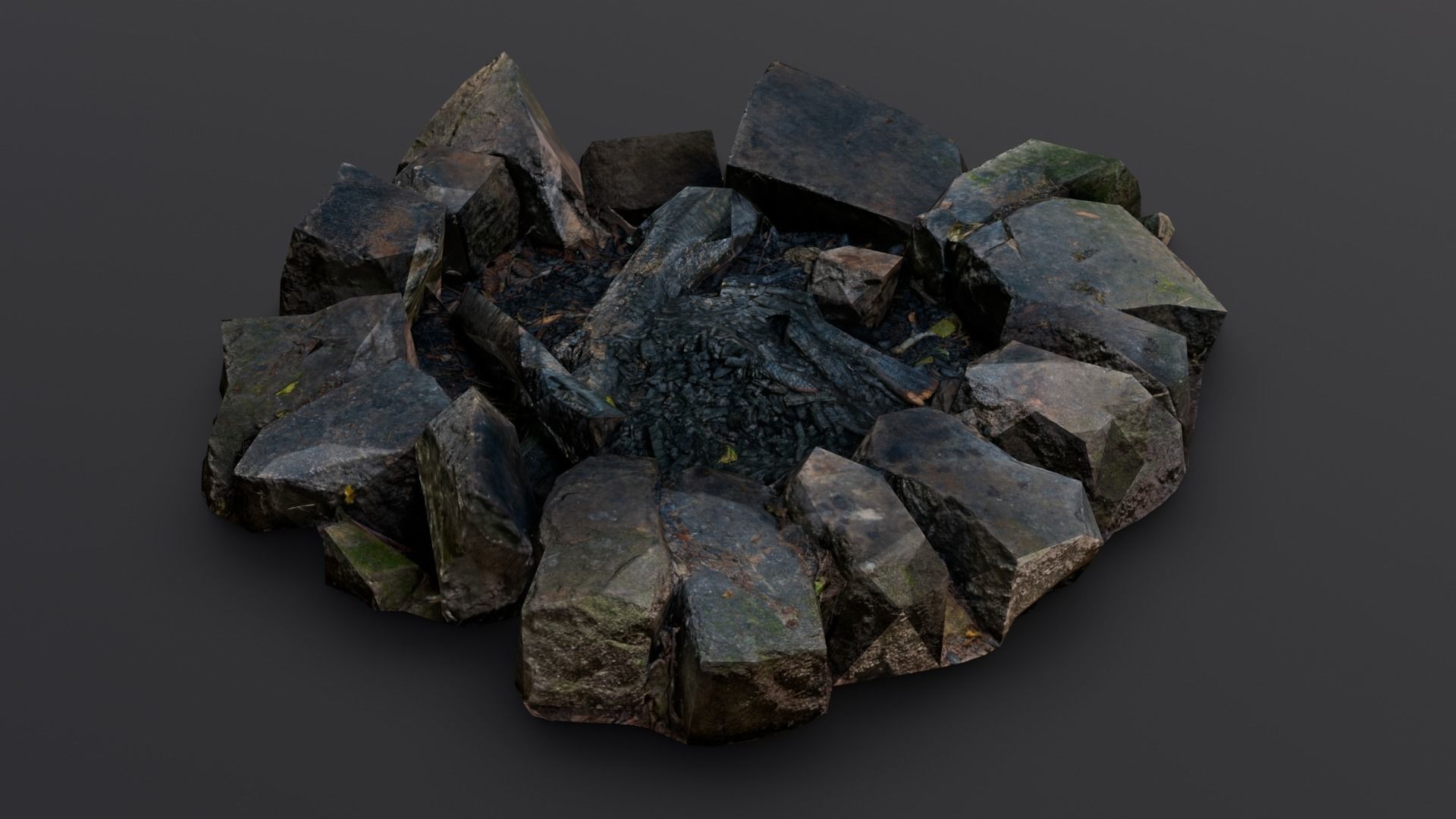 Fire Pit 3D Model Low-poly 3D model_17