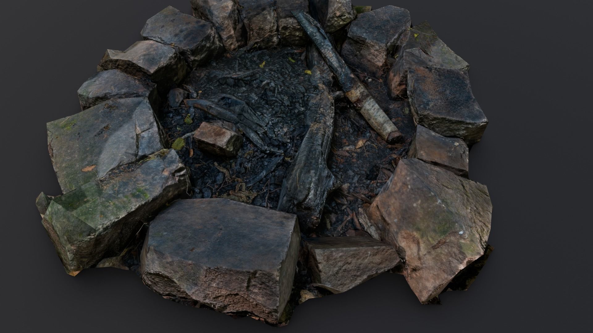 Fire Pit 3D Model Low-poly 3D model_5