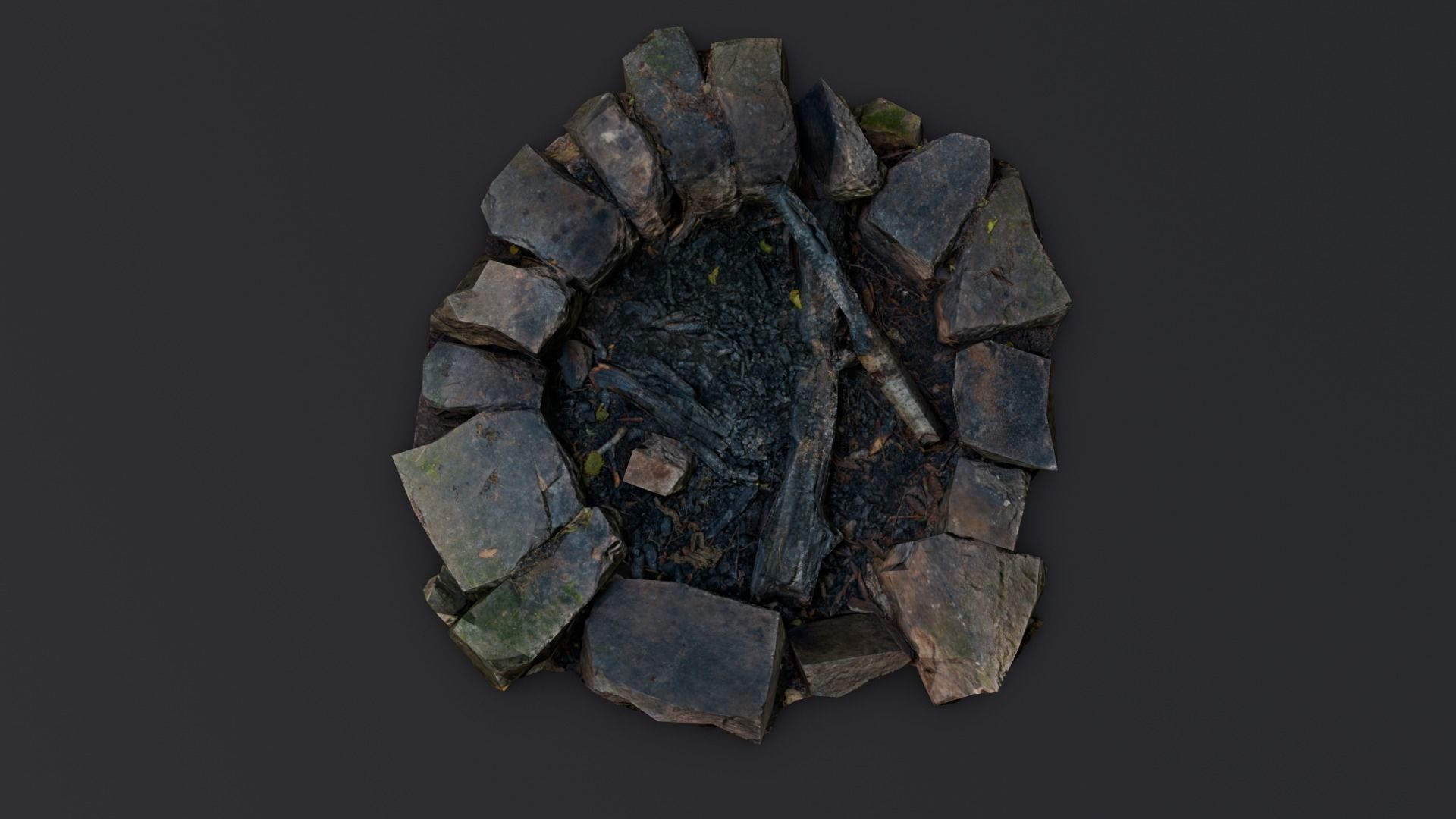 Fire Pit 3D Model Low-poly 3D model_14