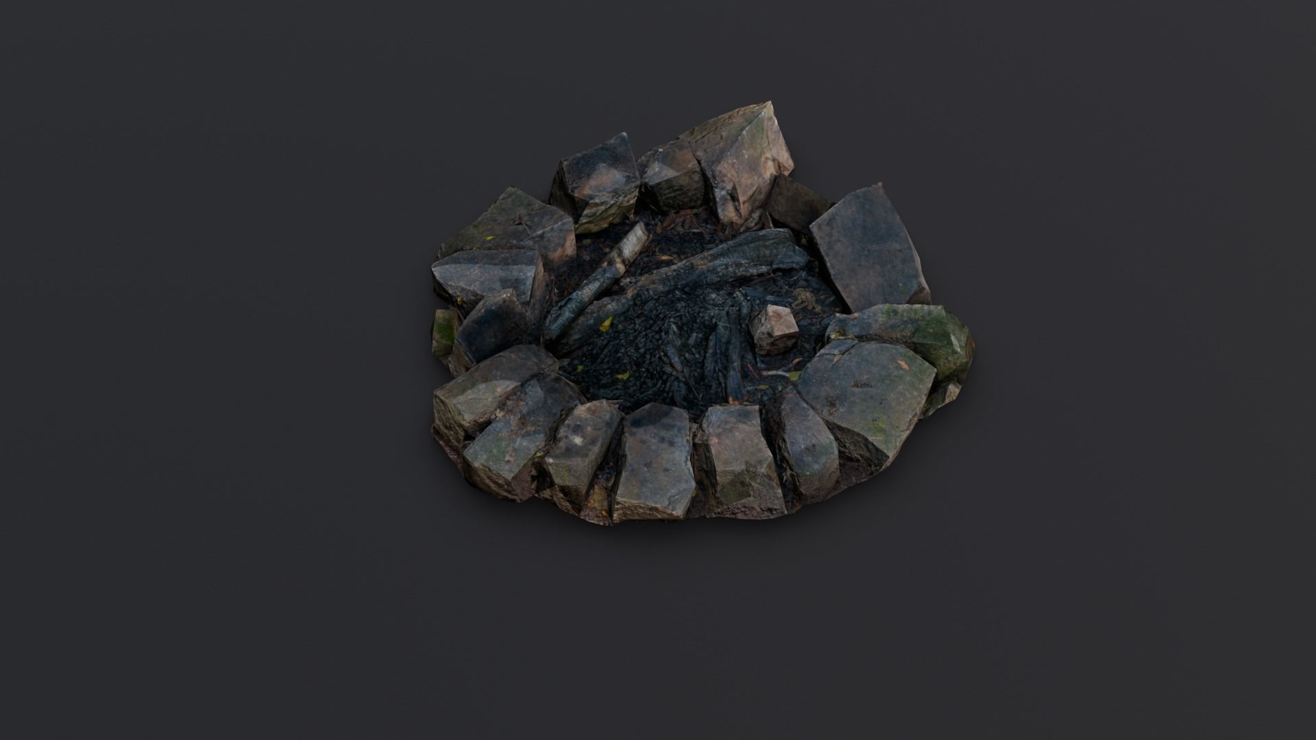 Fire Pit 3D Model Low-poly 3D model_16