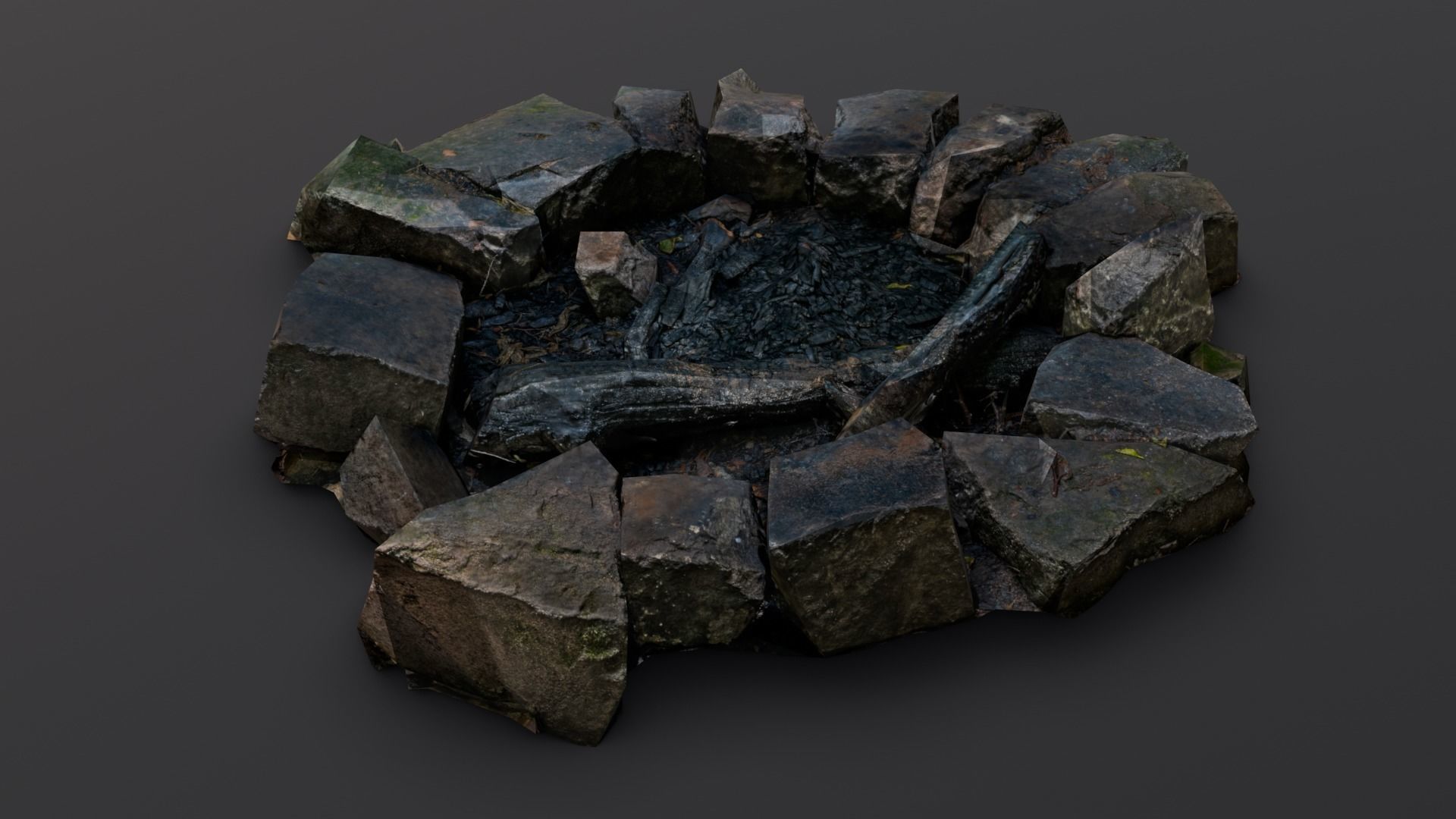 Fire Pit 3D Model Low-poly 3D model_15