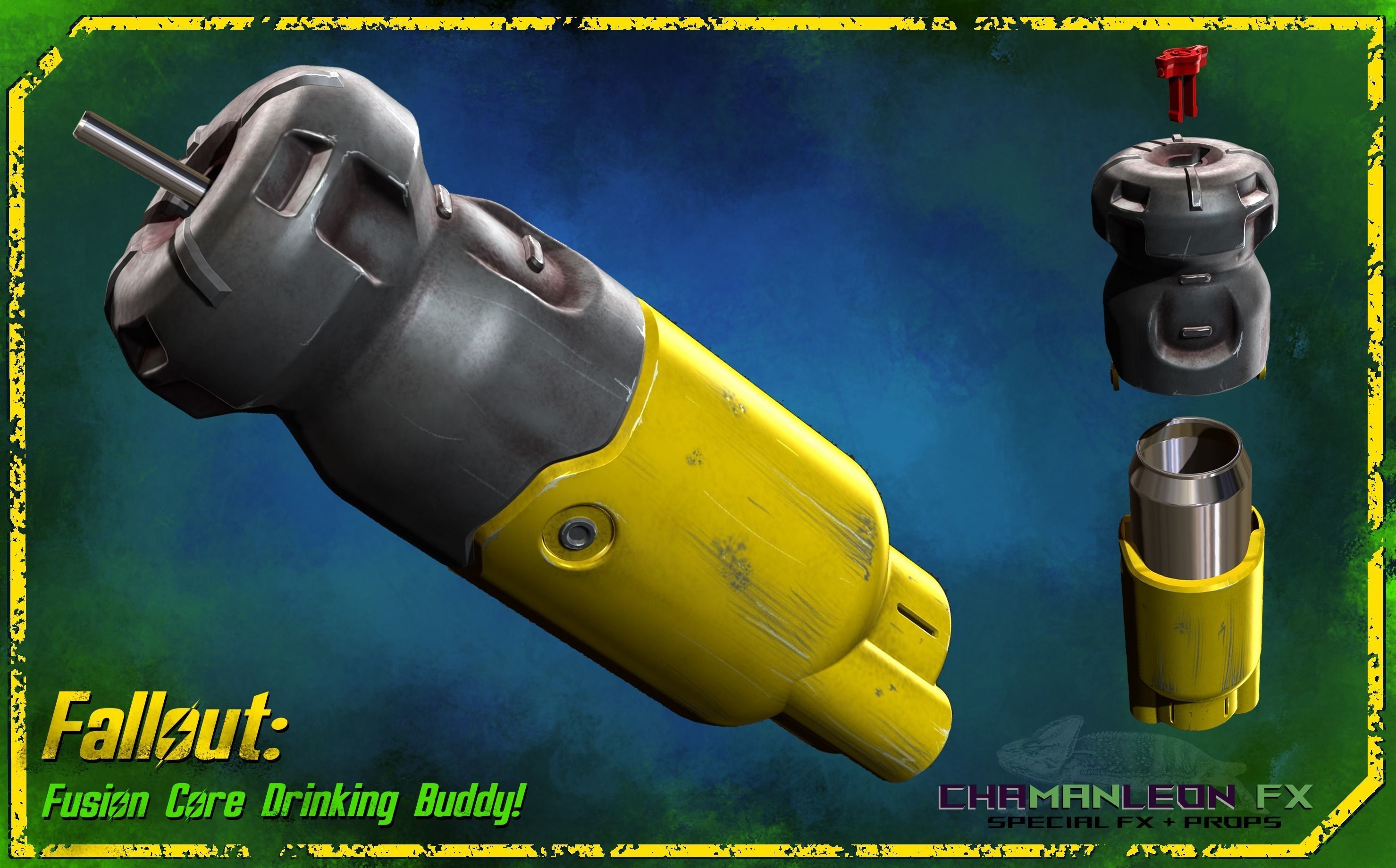 Fallout 4 Fusion Core Drinking Buddy Cosplay Prop 3D print model_1