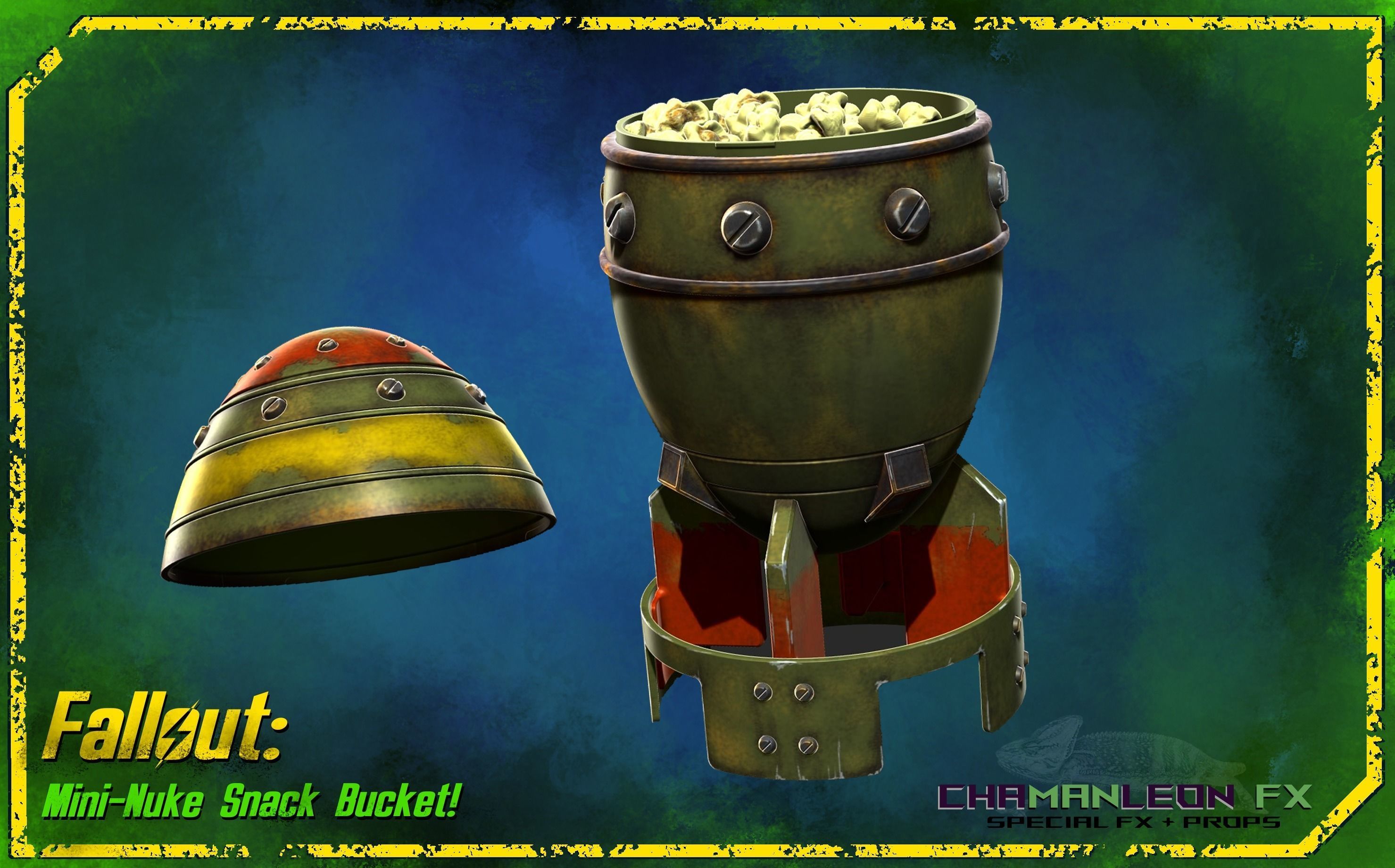 Fallout 4 Mini-Nuke Snack Bucket Cosplay Prop 3D print model_3