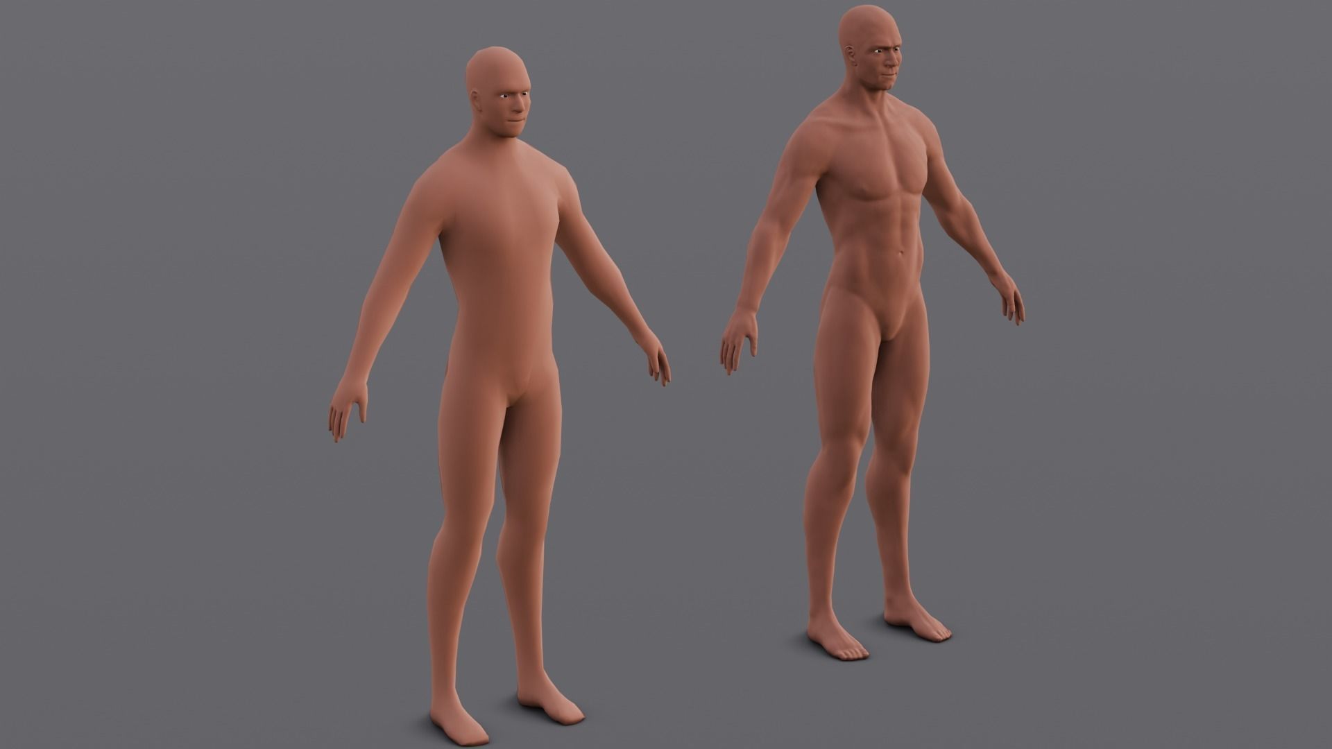 Male Base Pack 3D Model Low-poly 3D model_19