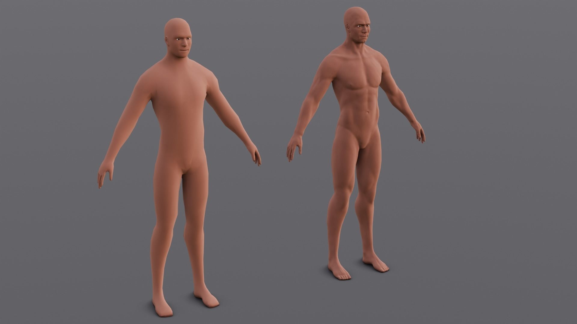Male Base Pack 3D Model Low-poly 3D model_16