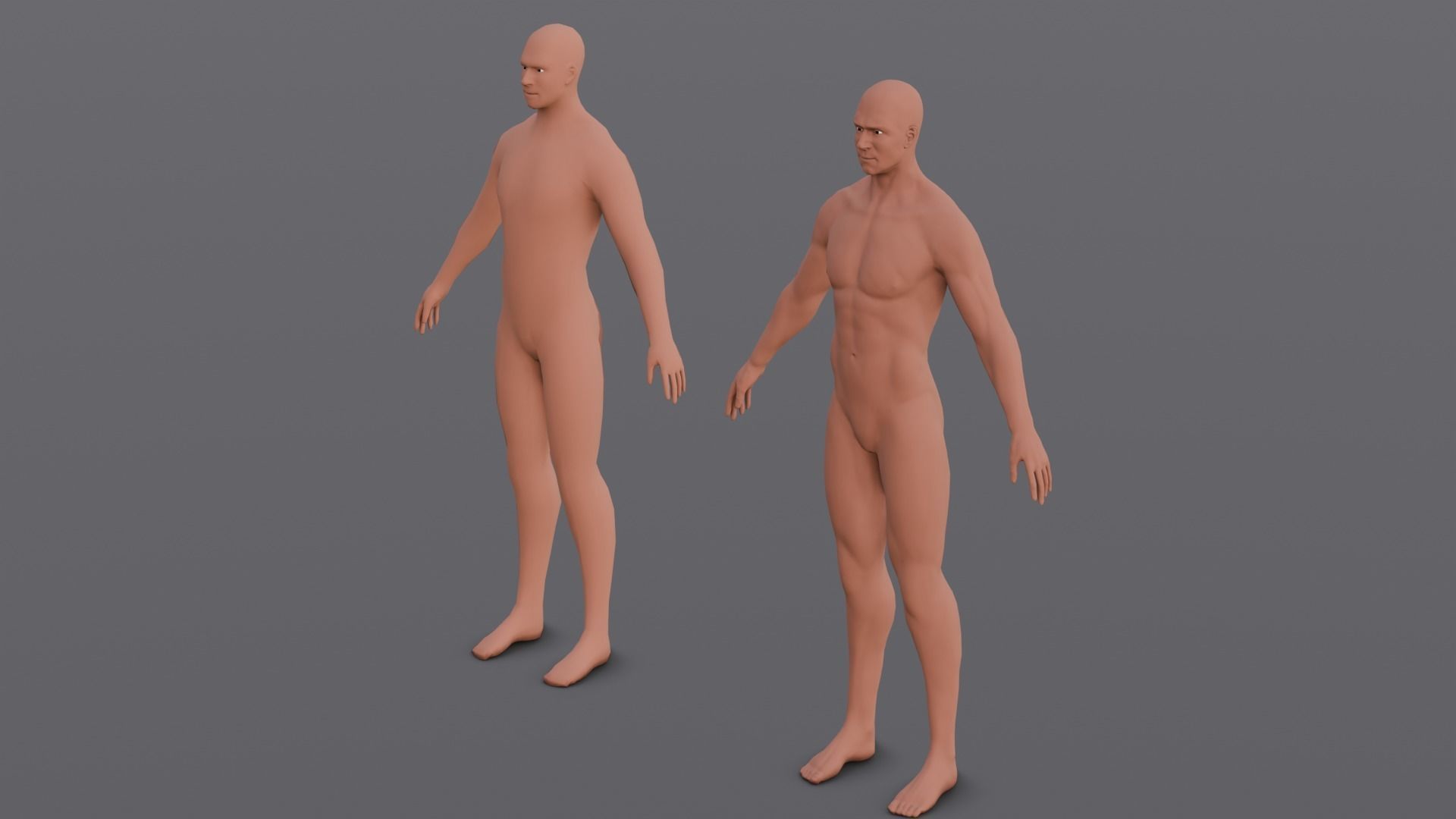 Male Base Pack 3D Model Low-poly 3D model_20