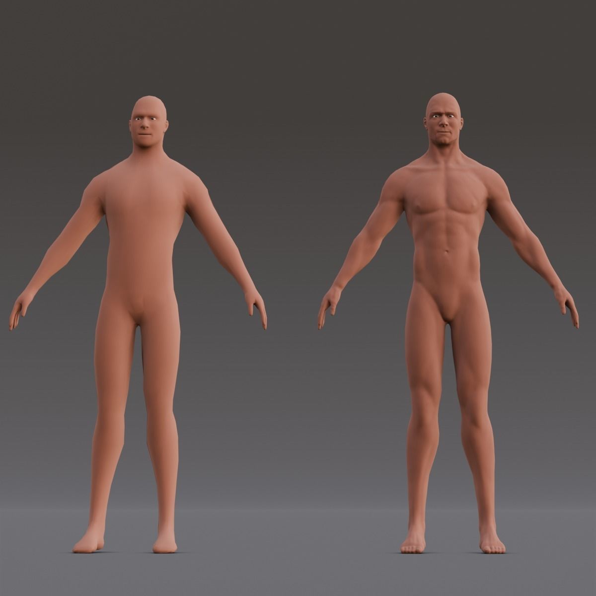 Male Base Pack 3D Model Low-poly 3D model_10