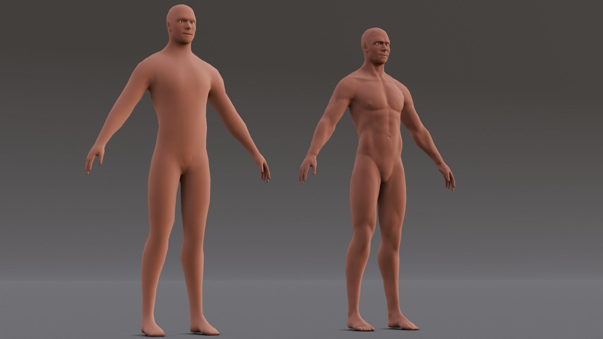 Male Base Pack 3D Model Low-poly 3D model_17