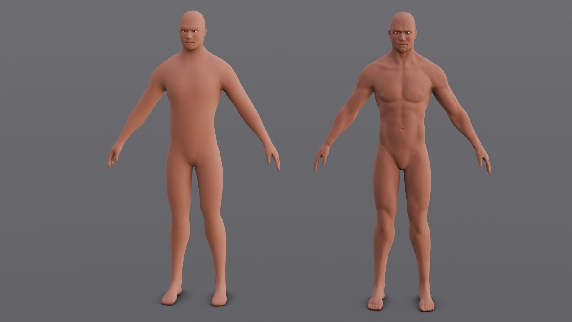Male Base Pack 3D Model Low-poly 3D model_15