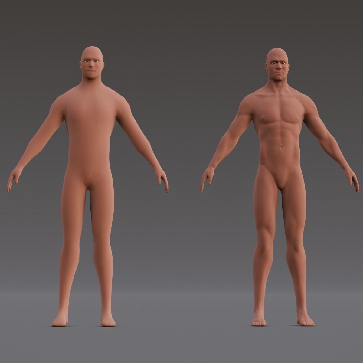 Male Base Pack 3D Model Low-poly 3D model_9