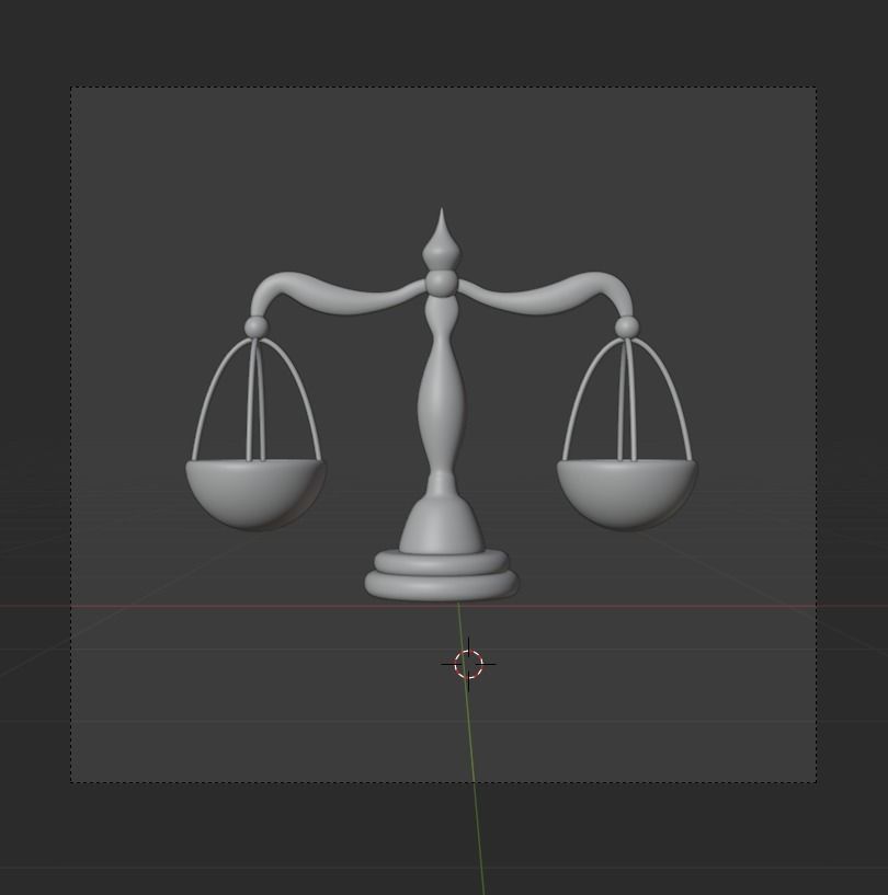 Law and Justice 3d Illustration  Icon Pack  3D model_35