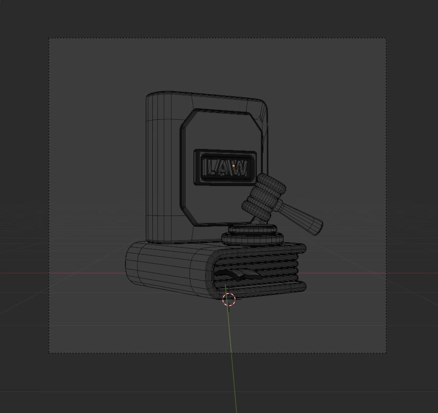 Law and Justice 3d Illustration  Icon Pack  3D model_46