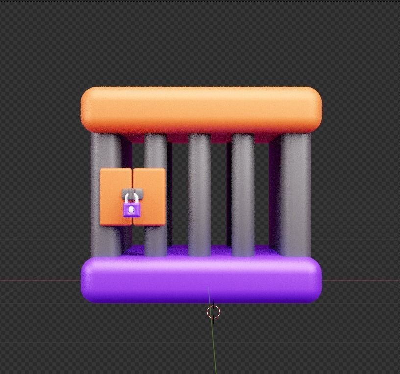 Law and Justice 3d Illustration  Icon Pack  3D model_71