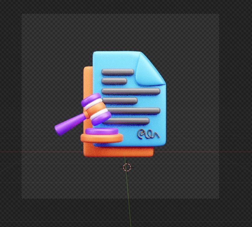 Law and Justice 3d Illustration  Icon Pack  3D model_42