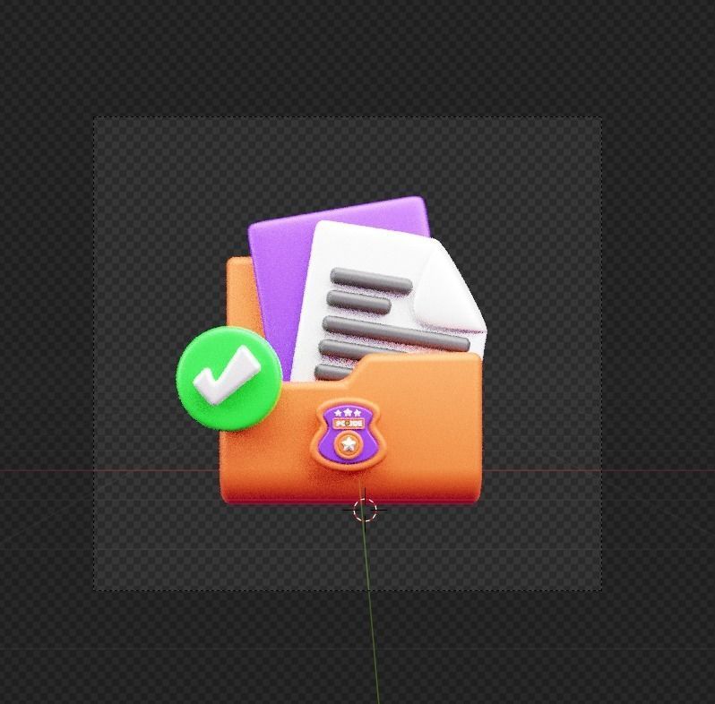 Law and Justice 3d Illustration  Icon Pack  3D model_84