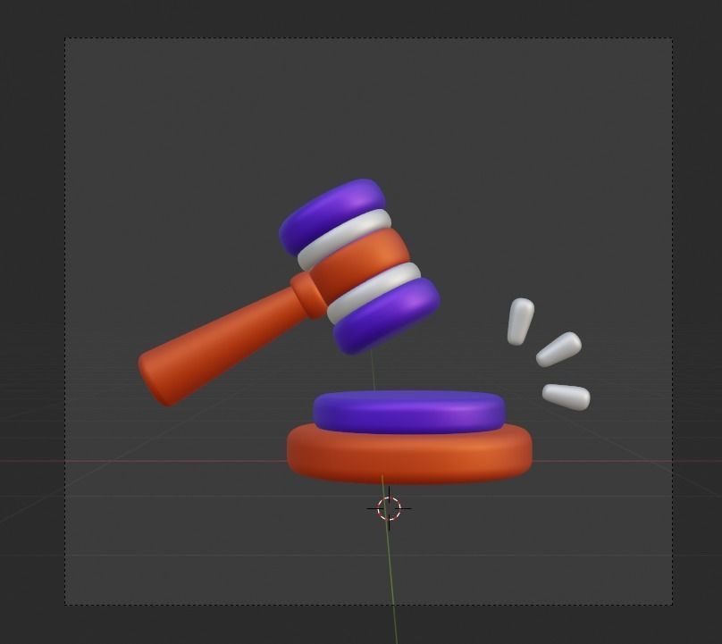 Law and Justice 3d Illustration  Icon Pack  3D model_27