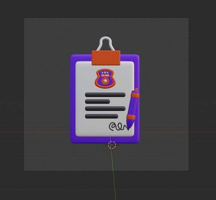 Law and Justice 3d Illustration  Icon Pack  3D model_78