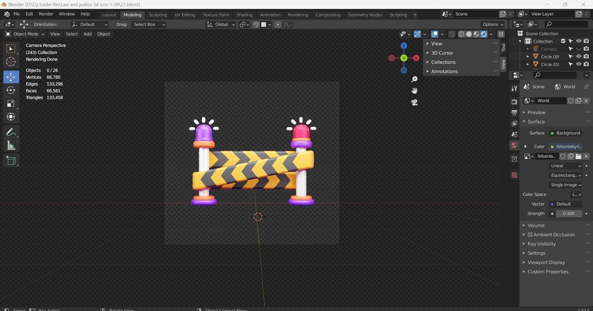 Law and Justice 3d Illustration  Icon Pack  3D model_81