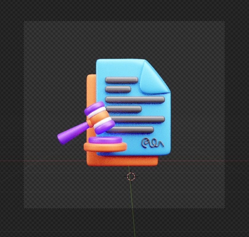 Law and Justice 3d Illustration  Icon Pack  3D model_40