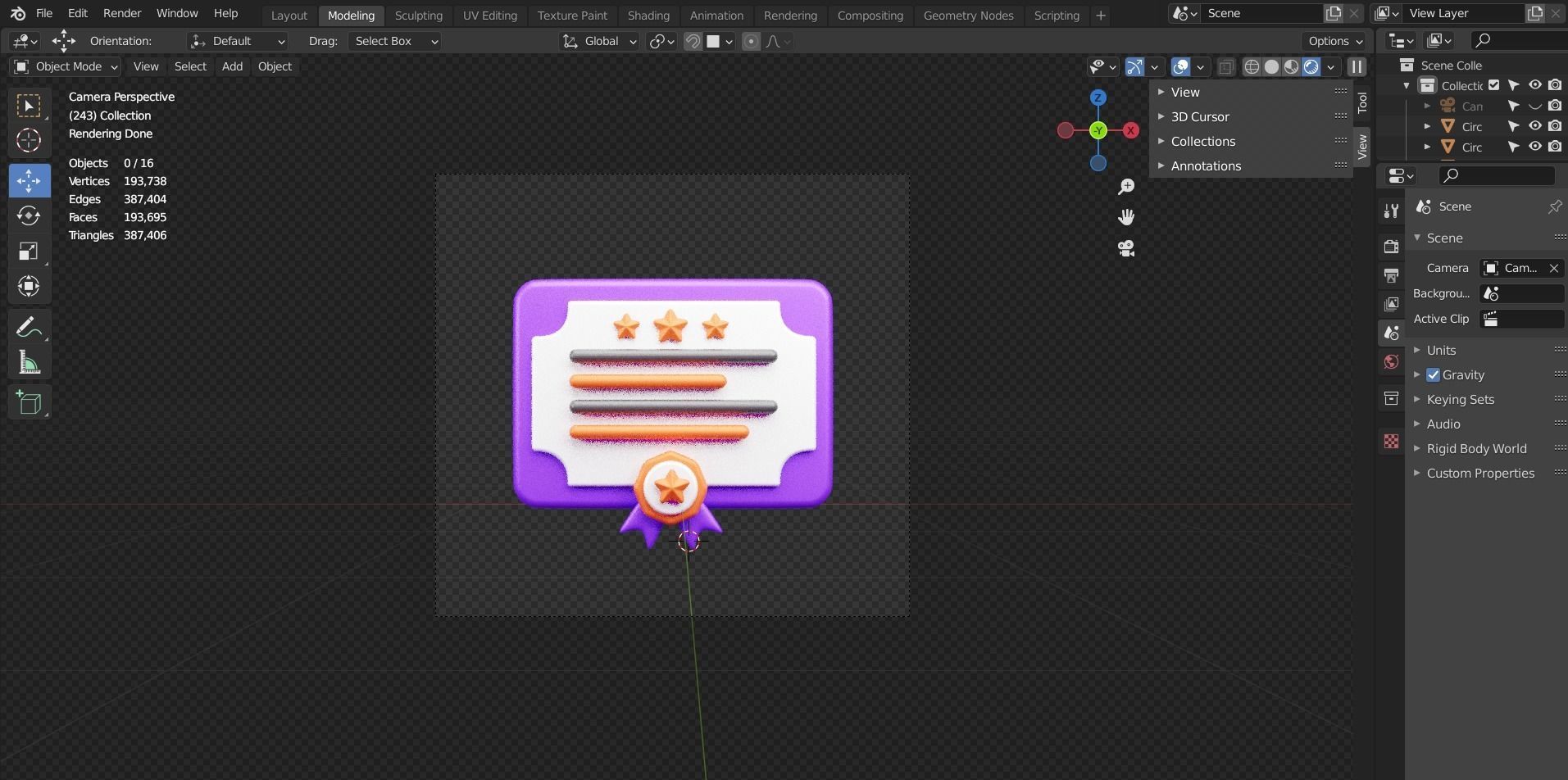 Law and Justice 3d Illustration  Icon Pack  3D model_9