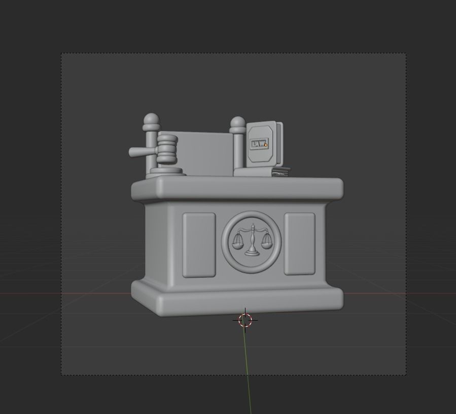 Law and Justice 3d Illustration  Icon Pack  3D model_47