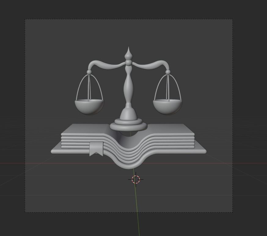 Law and Justice 3d Illustration  Icon Pack  3D model_37