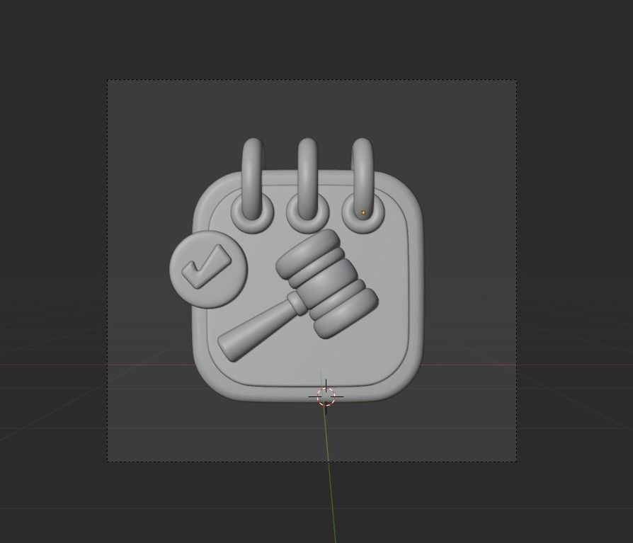 Law and Justice 3d Illustration  Icon Pack  3D model_6