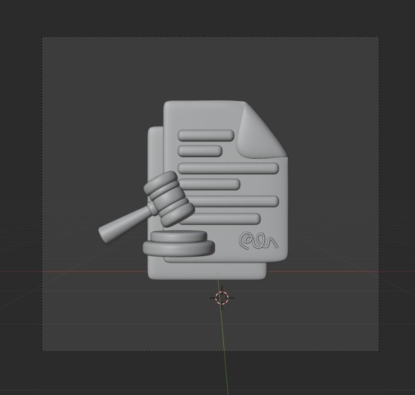 Law and Justice 3d Illustration  Icon Pack  3D model_39